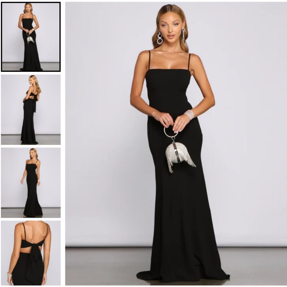 Bette Formal Open Back Crepe Dress